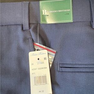 Brooks Brothers Navy Wool Blend Dress Pants 44x32 NWT
